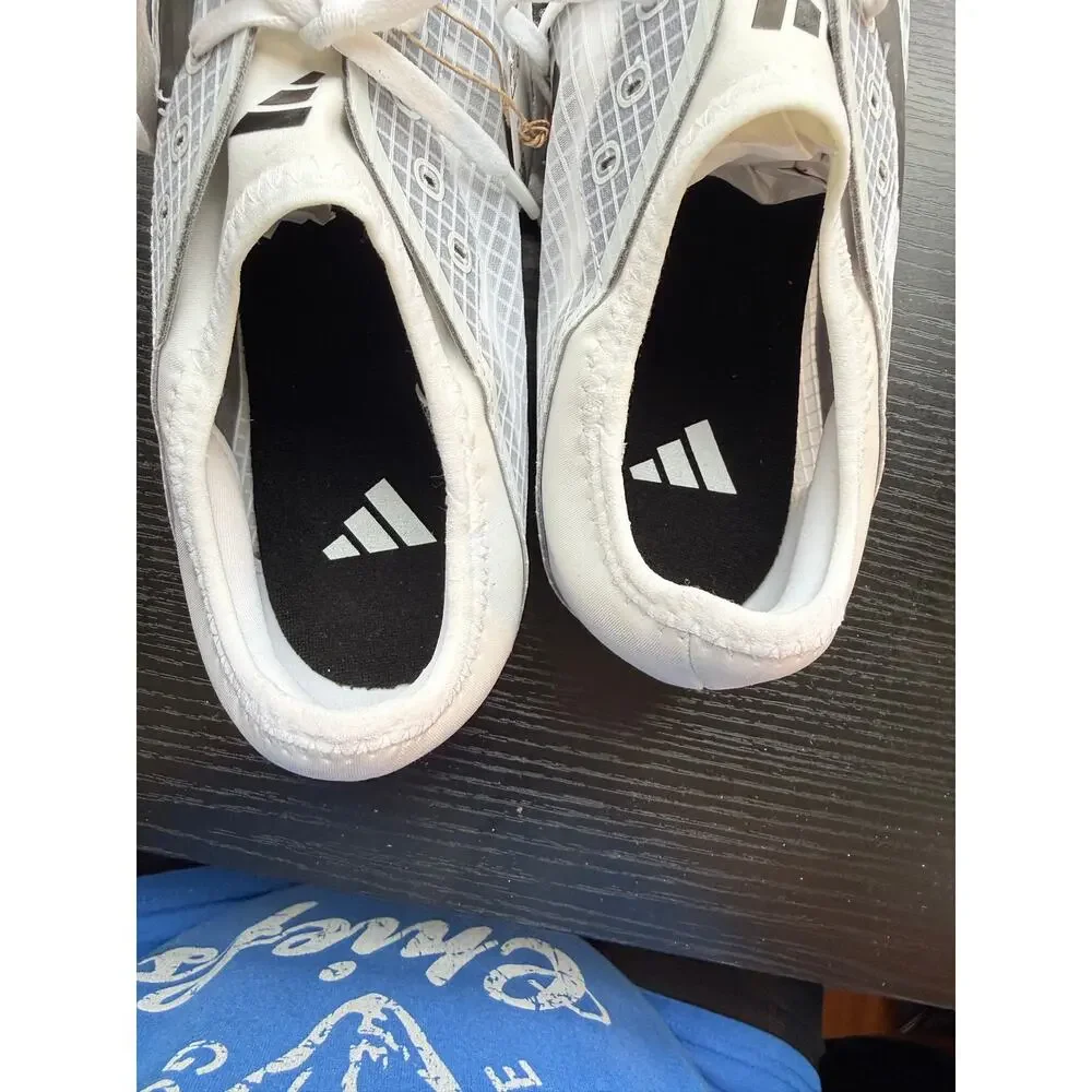 Adidas Sprintstar Track Spikes Mens 12 White Black GX6685 Running Cleats NWT